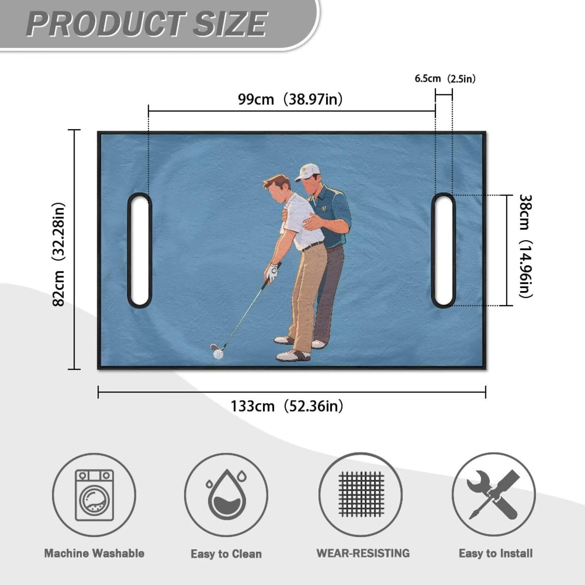 Liuqpwys Play Golf seat cover durable, washable fabric for easy upkeep.