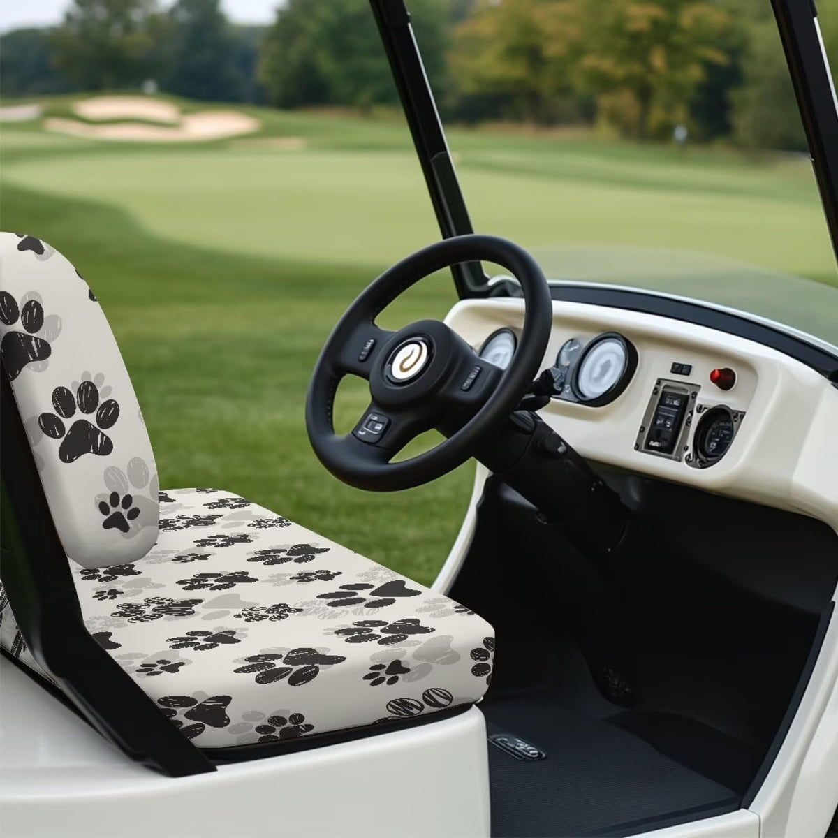 Liuqpwys Sketching Dog Paws anti-slip backing keeps cover in place