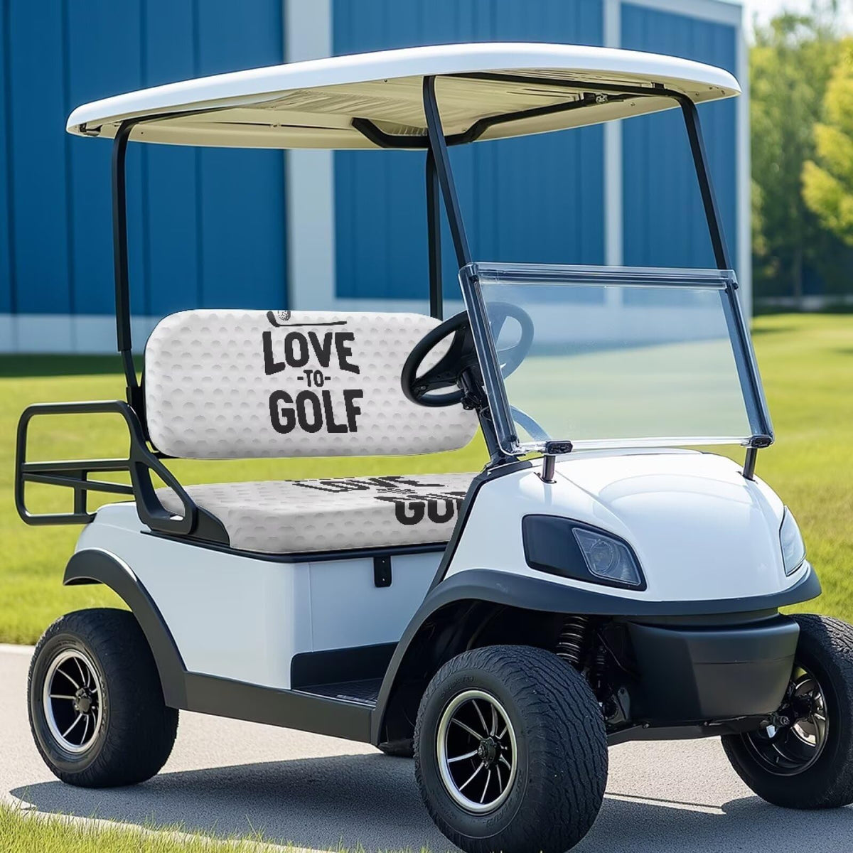 Liuqpwys universal-fit cover demonstrates easy, tool-free installation on many carts.