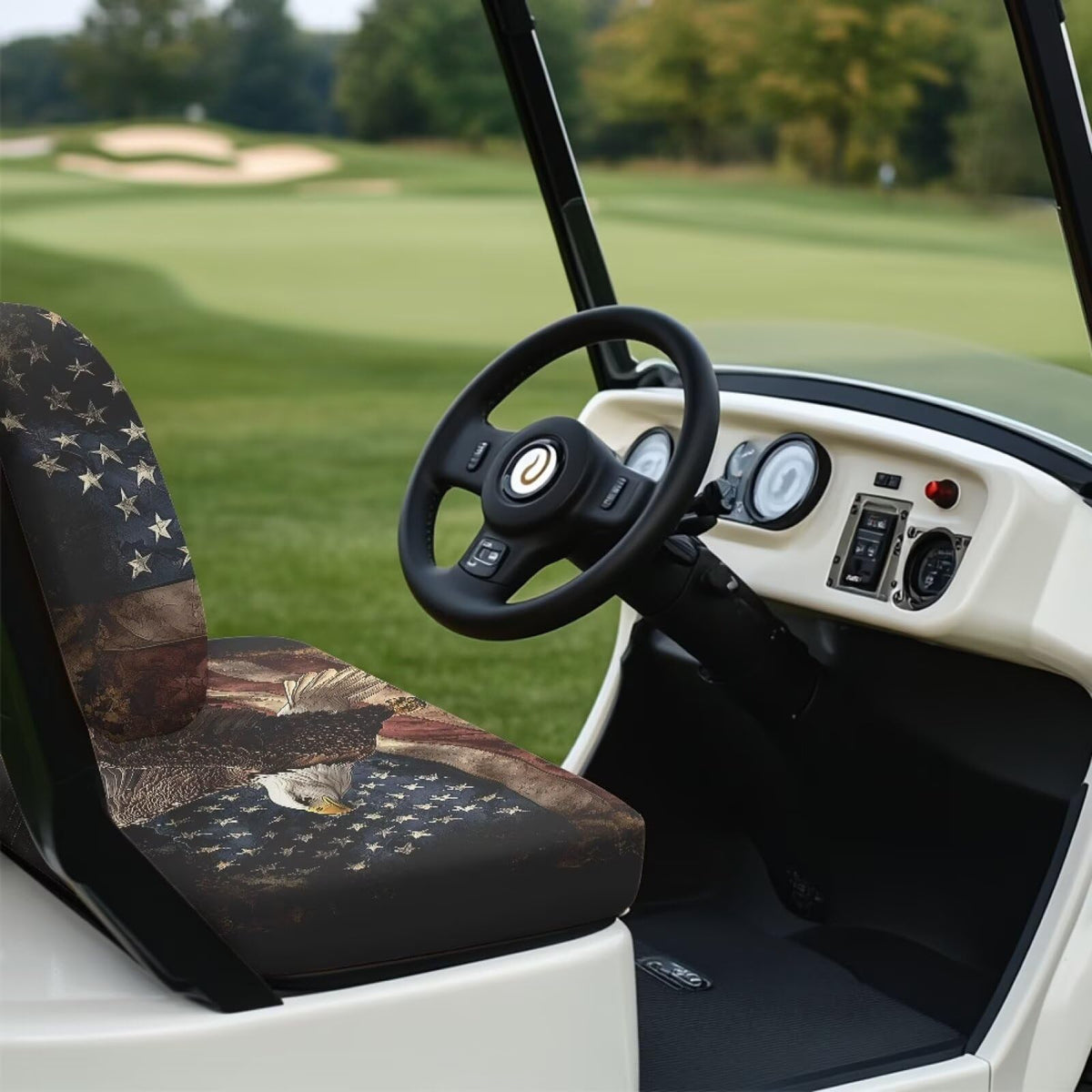 Waterproof, UV-resistant material keeps seats cooler and cleaner