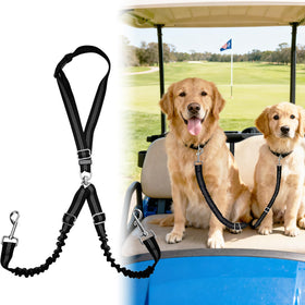 LIXOOMER golf cart dog seat leash secures pets during rides with a safe tether.