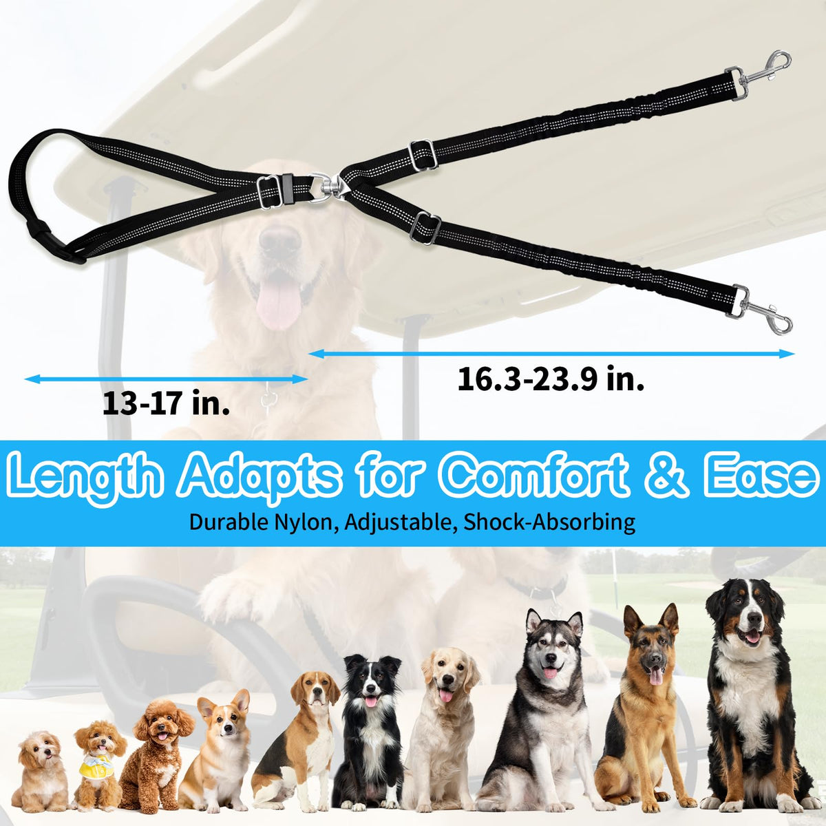 LIXOOMER quick-secure clip makes length adjustments effortless.
