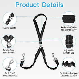 LIXOOMER 360° swivel reduces twisting for tangle-free walking and riding.