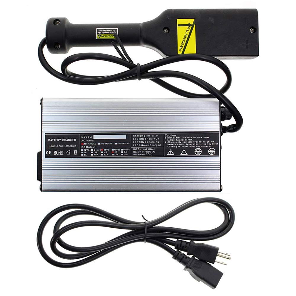LIYYOO 36V golf cart charger front view for easy storage and use