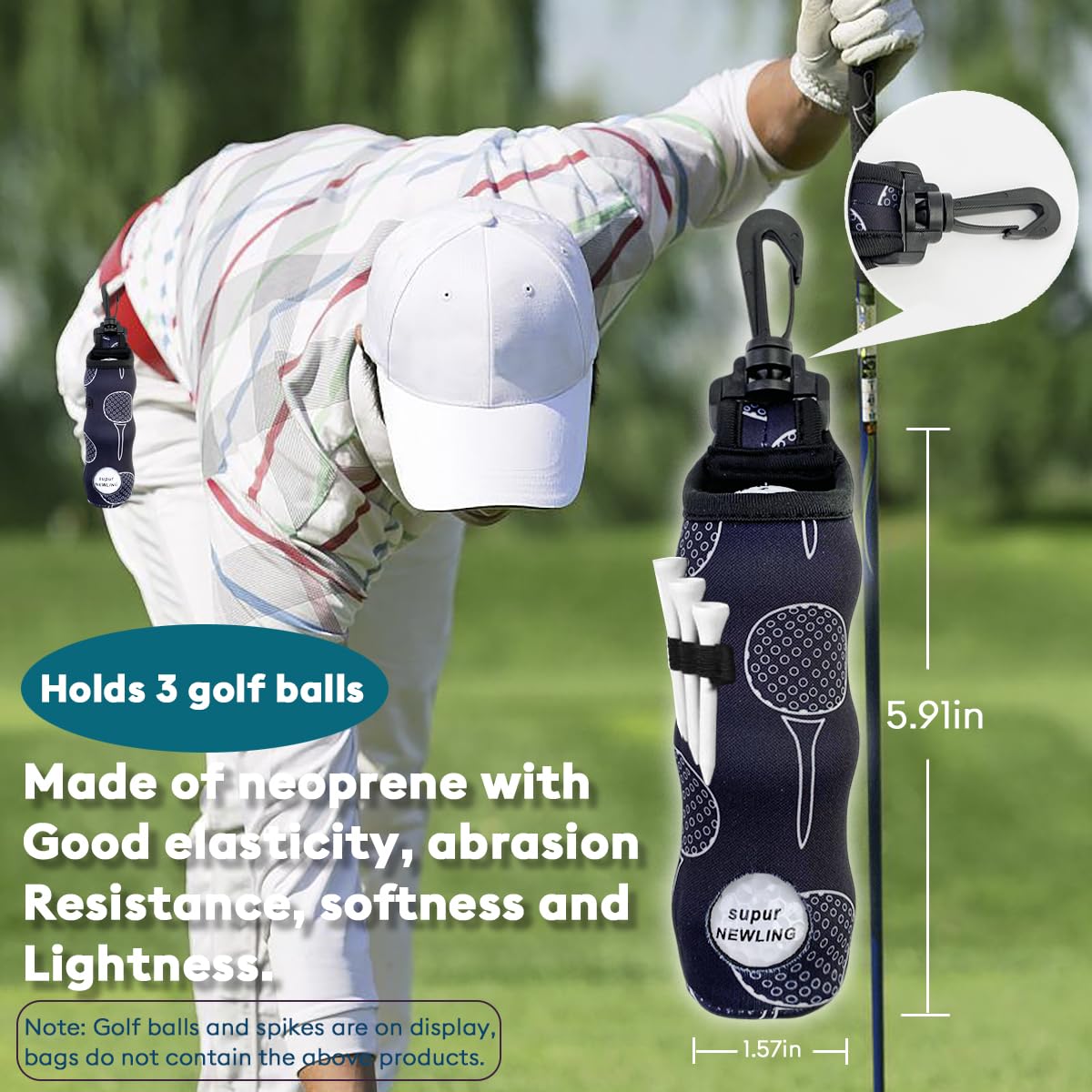 LJVOGUES Golf Accessories Kit on-green view highlights easy-access maintenance during play.