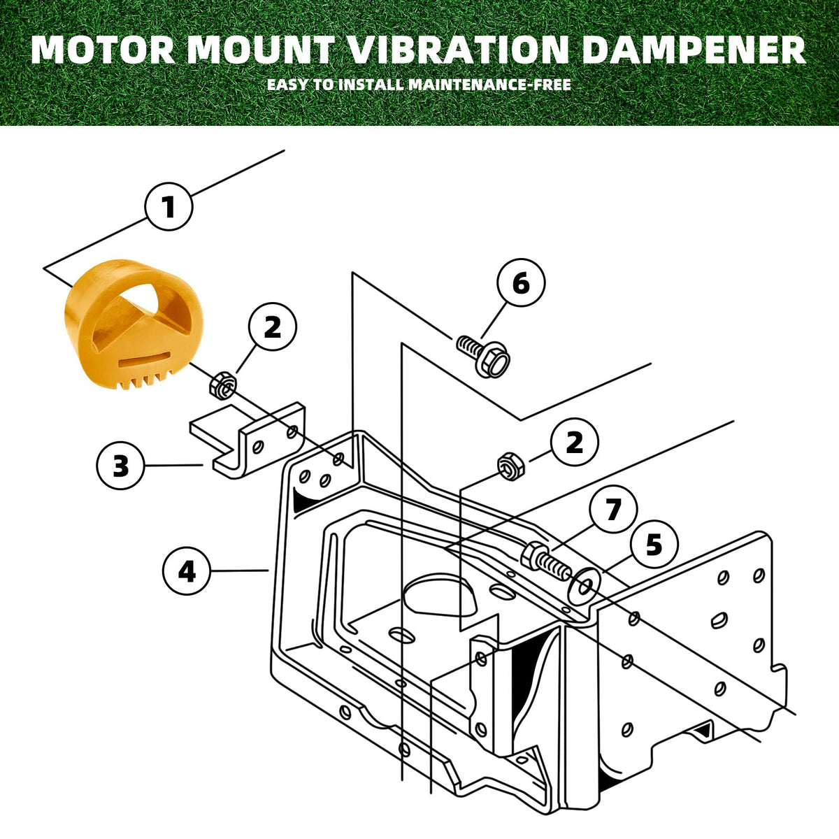 LJZP engine-snubber-front-frame cushions lifting torque for steadier acceleration