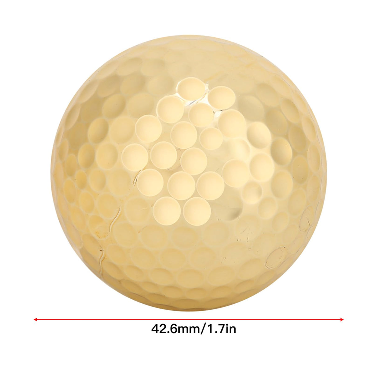 392-dimple pattern on Locadence golf ball for consistent flight.