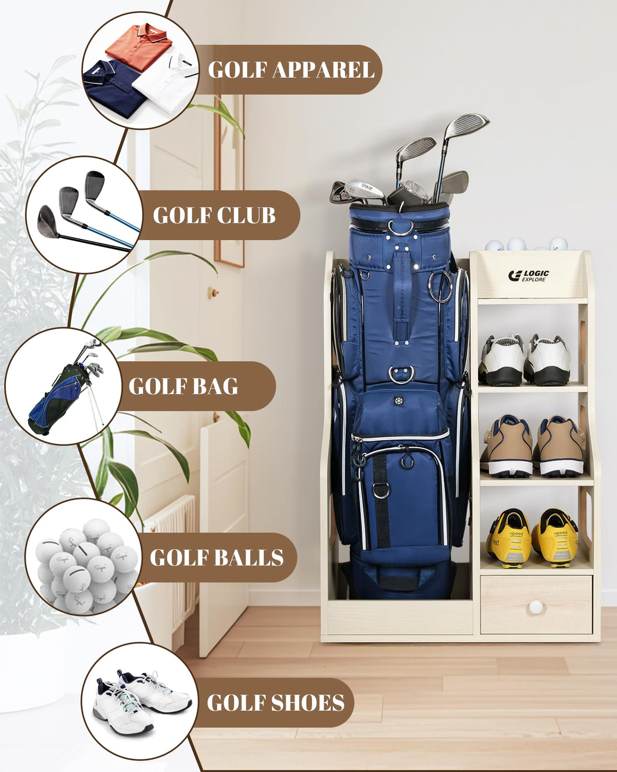 Logicexplore durable MDF wood construction for a sturdy, clean-lined look.