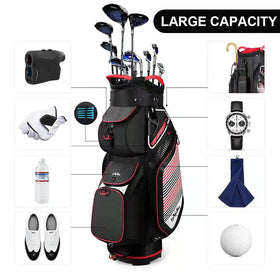 LONGCHAO golf bag with insulated cooler pocket for refreshments on course