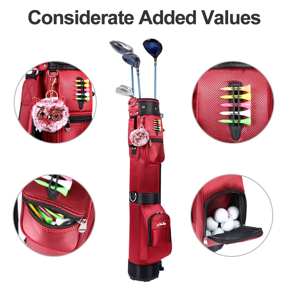 Longchao golf bag beverage pocket keeps drinks accessible on course.