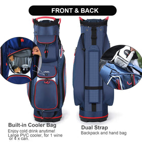 LONGCHAO eight-pocket design with zippered and mesh ball pocket