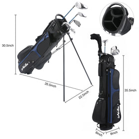 LONGCHAO sturdy foot support keeps the bag standing securely on the green.