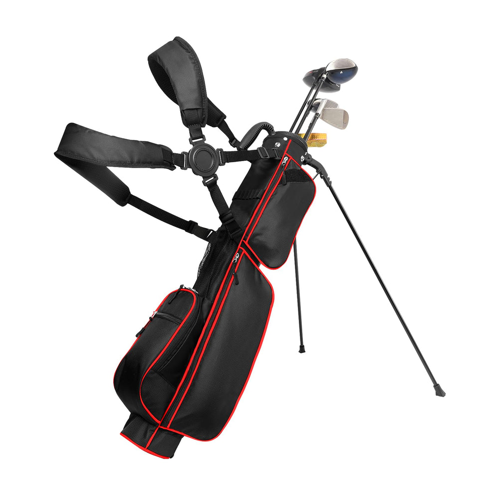 LONGCHAO golf bag lightweight stand showcases portability for easy carry.