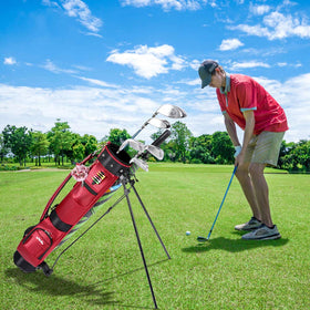 Longchao golf bag padded shoulder strap provides comfortable carrying.