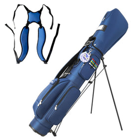 LONGCHAO Golf Bag Stand Blue Upgrade with durable frame and easy carry.