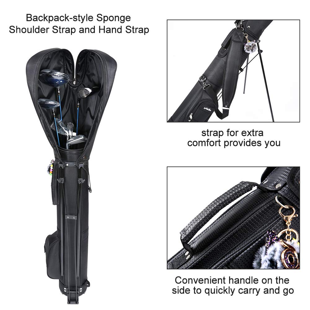LONGCHAO golf bag with stand bottom anti-slip base on grass