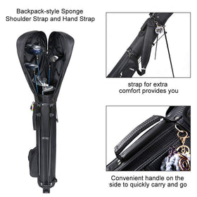 LONGCHAO golf bag with stand bottom anti-slip base on grass