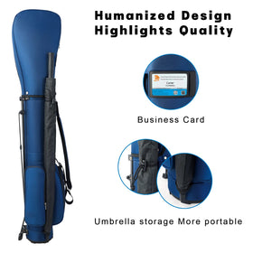 LONGCHAO Golf Bag Stand padded strap for comfortable carry, detachable design.