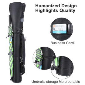 LONGCHAO golf bag with stand top open to reveal 11-club capacity