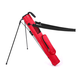 LONGCHAO golf bag with ultralight stand on uneven terrain for easy setup
