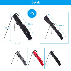 Longchao black golf bag with sleek, travel-friendly design.