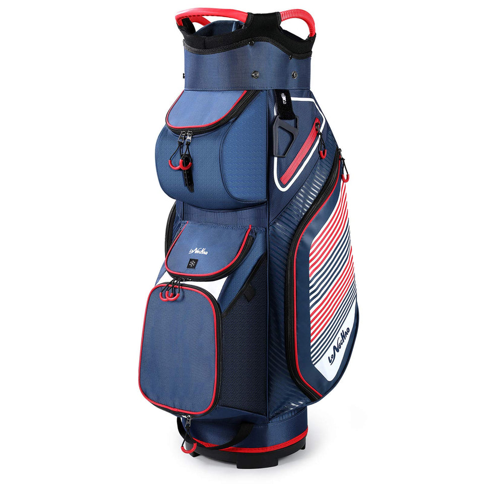 LONGCHAO golf cart bag with 14-way top divider for quick club access