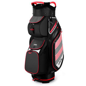 LONGCHAO golf cart bag with 14-way top keeps clubs organized on the course.