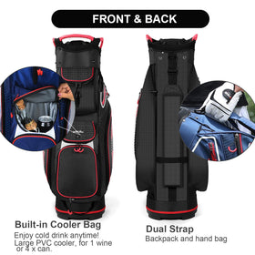 LONGCHAO bag offers 8 pockets with 7 zippers and a mesh pocket.
