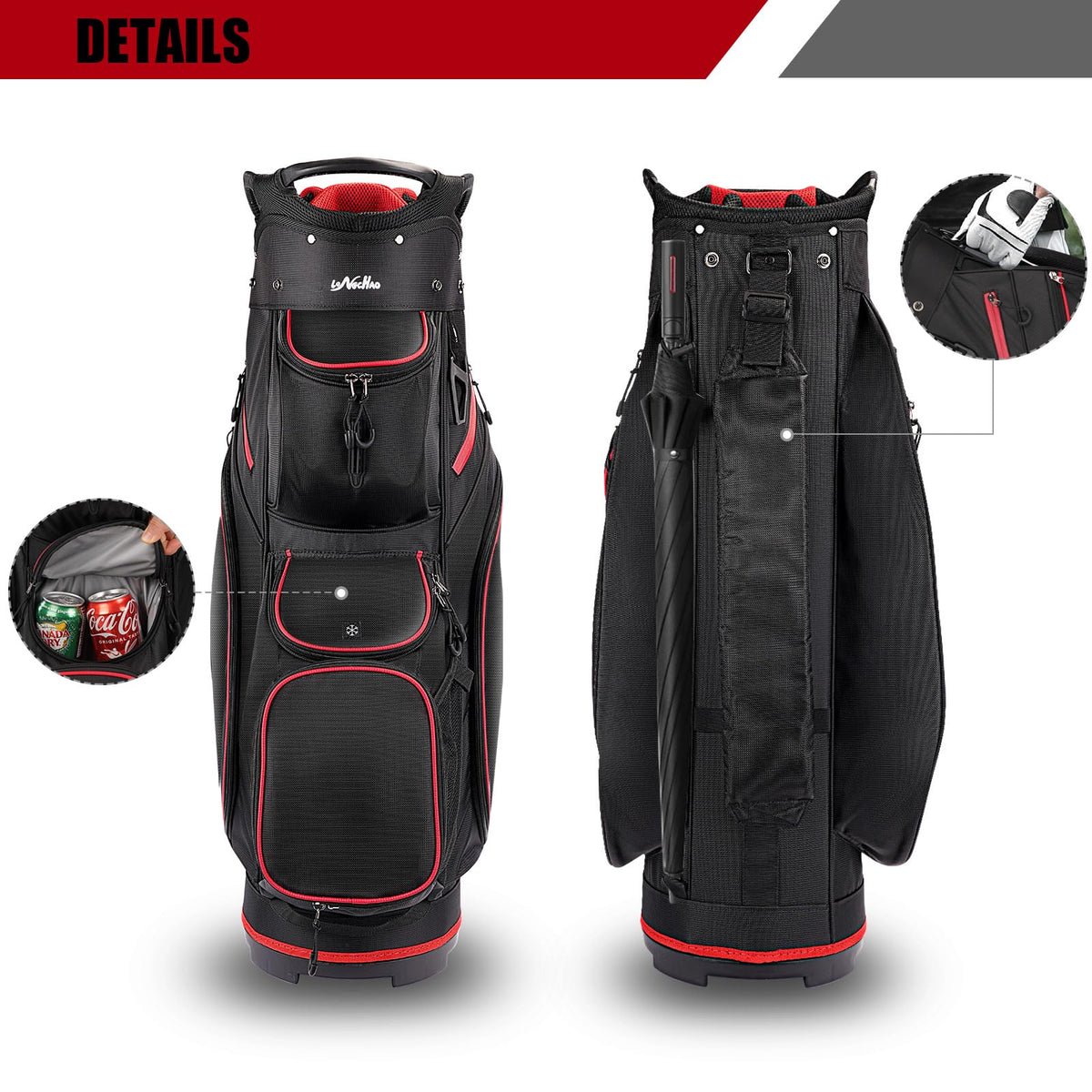 Longchao insulated-drink-holder keeps beverages cold on the course