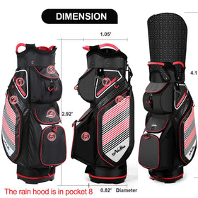 LONGCHAO golf cart bag weighs 4.9 lbs for effortless carrying.