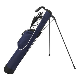 LONGCHAO Golf Stand Bag Blue, front view, lightweight for easy carry