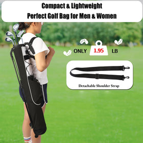 LONGCHAO Golf Stand Bag Blue, open-top for quick club access