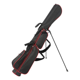 LONGCHAO Golf Stand Bag closed, compact and easy to carry for quick rounds.