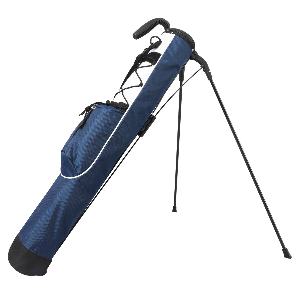 LONGCHAO Golf Stand Bag light blue front view, compact and easy to carry for short rounds.