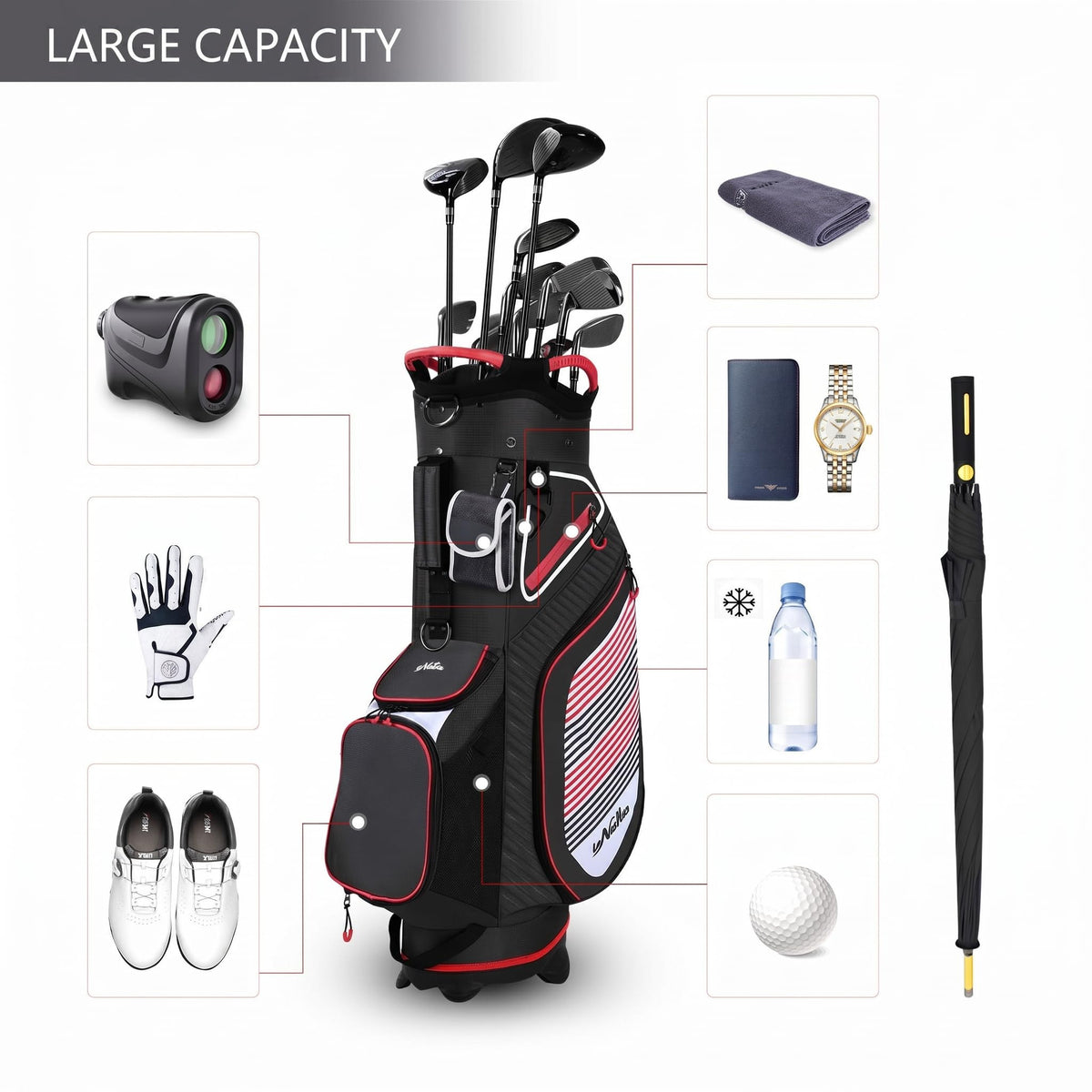 LONGCHAO padded shoulder straps reduce shoulder pressure for walking