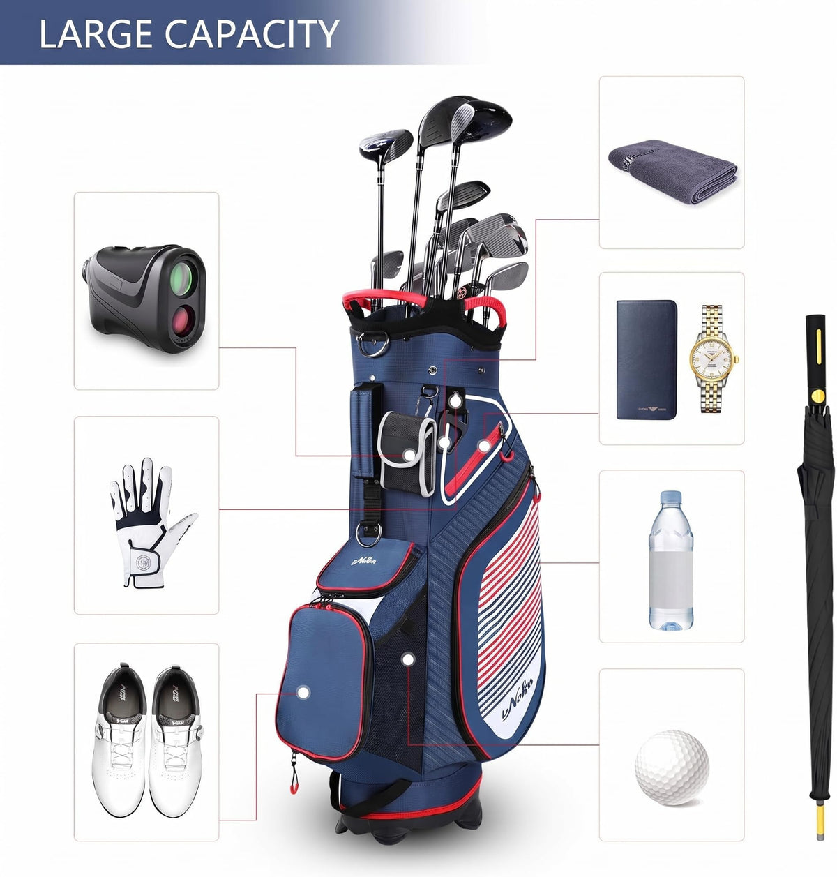 LONGCHAO bag offers lightweight comfort with padded shoulder straps