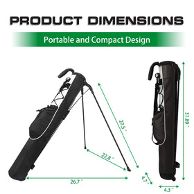 LONGCHAO Golf Stand Bag adjustable shoulder strap for comfortable transport.