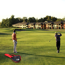 LONGCHAO golf bag with multiple pockets keeps accessories organized