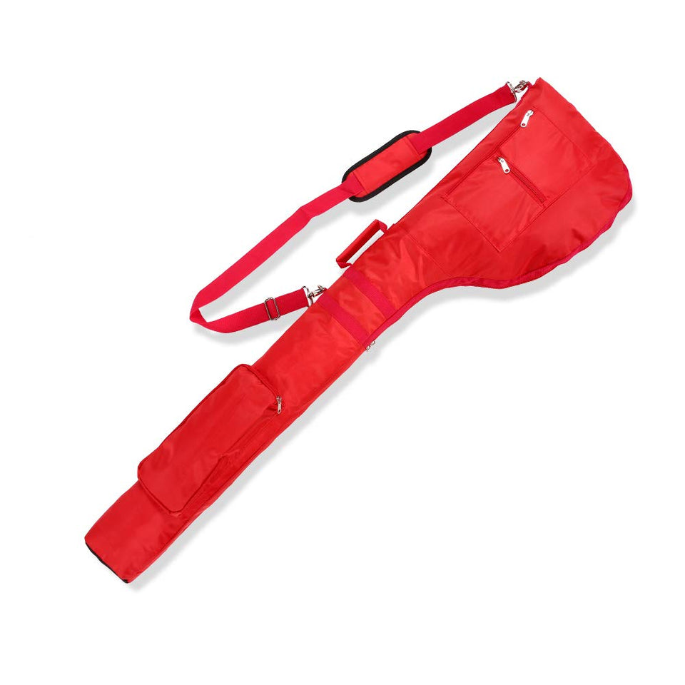 LONGCHAO small golf bag in red designed to hold 6 clubs for easy carry