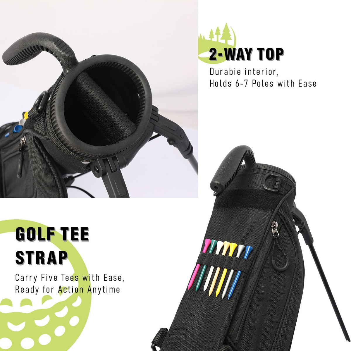 LONGCHAO Towel and brush loops keep accessories within reach.