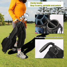 LONGCHAO Ultralight 2Way Stand Bag hang-on-cart feature enhances cart use