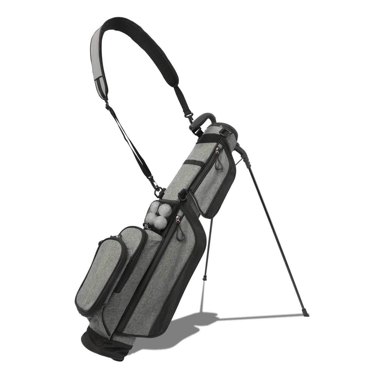 LONGCHAO Ultralight 2Way Stand Bag top view showing accessible pockets