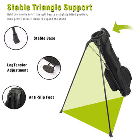 LONGCHAO 6-pocket bag with insulated cooler for drinks during play.