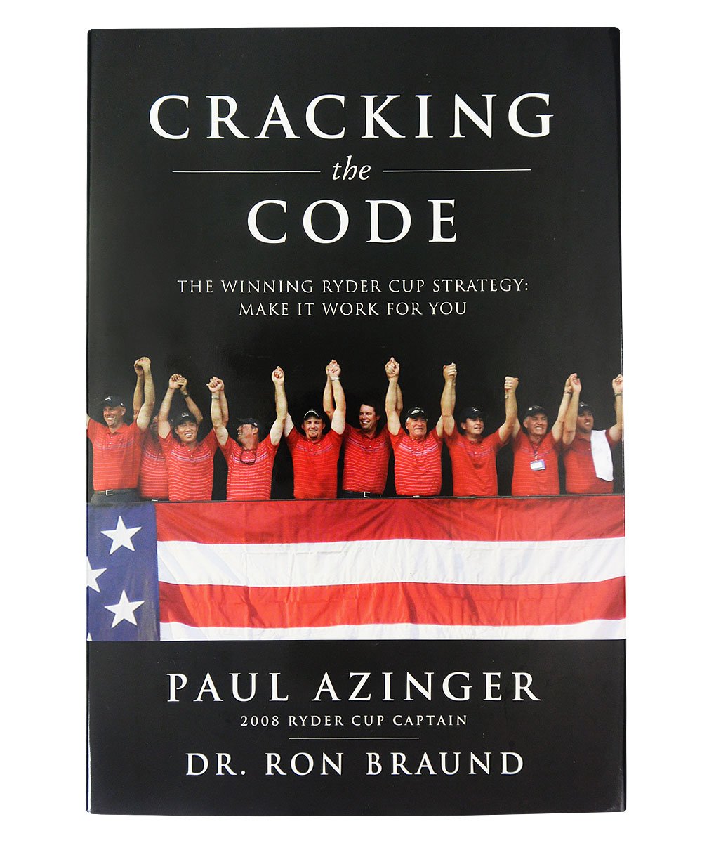 Looking Glass Books Cracking the Code cover image highlighting Ryder Cup strategy concepts for teamwork and growth.