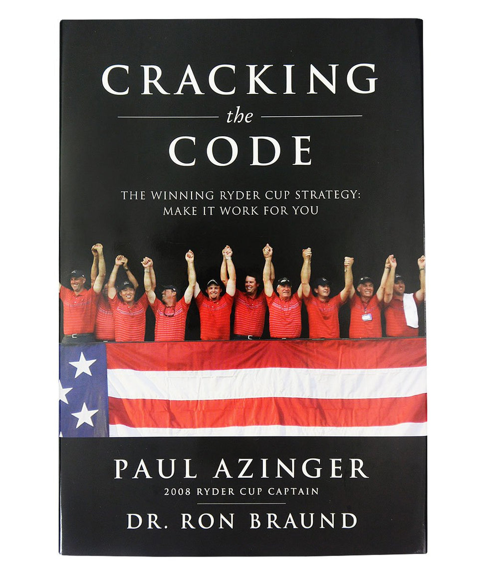 Looking Glass Books Cracking the Code cover image highlighting Ryder Cup strategy concepts for teamwork and growth.