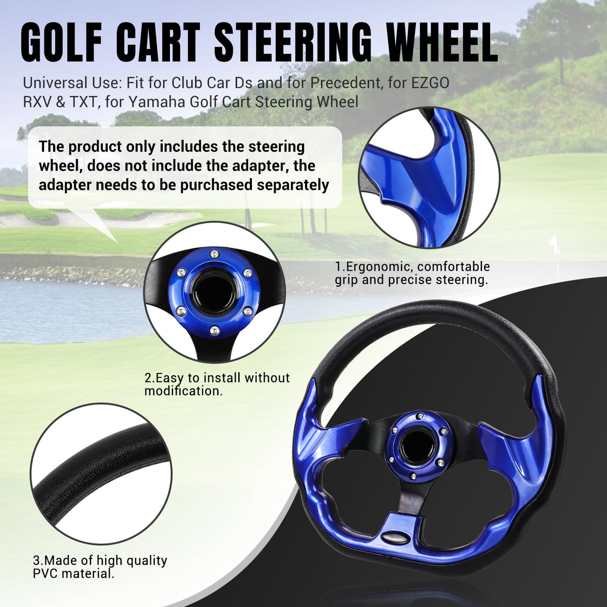 LOSCHEN chrome adapter adds stylish shine to your cart setup.