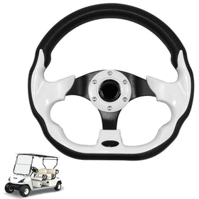 LOSCHEN golf steering wheel universal design in white enhances grip and driving comfort.