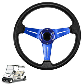 LOSCHEN golf cart steering wheel blue on Club Car DS offers improved grip and control