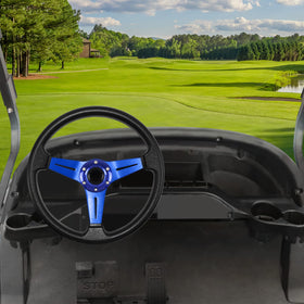 LOSCHEN blue wheel for EZGO TXT delivers ergonomic grip and steady handling