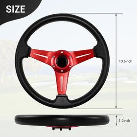 LOSCHEN steering wheel PVC grip detail shows non-slip performance for sweaty palms.